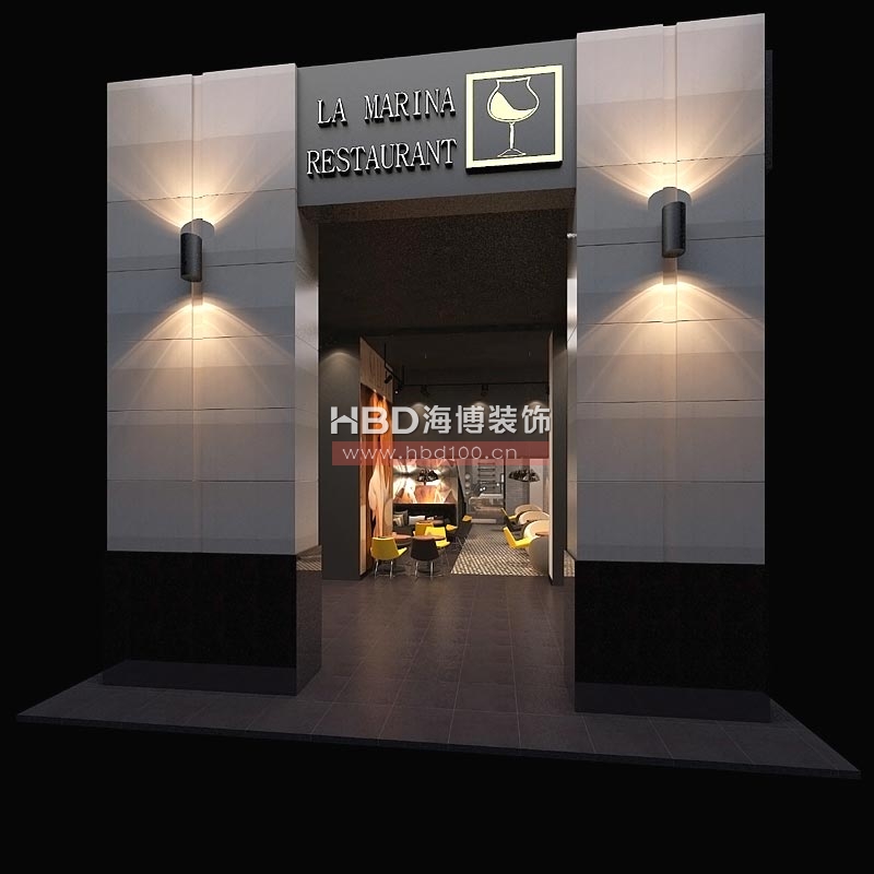 拉馬莉娜西餐廳設(shè)計裝修 門頭設(shè)計 拉馬莉娜西餐廳設(shè)計裝修 門頭設(shè)計