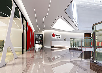 老A電商學(xué)院前臺(tái)接待廳設(shè)計(jì)
