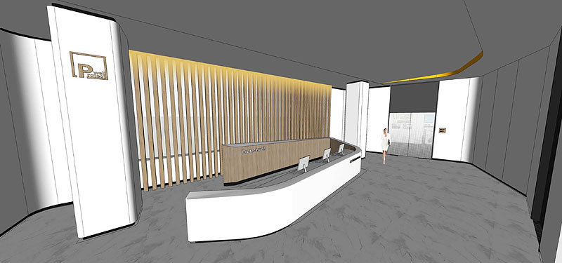 保得威爾展廳設(shè)計 前臺設(shè)計 保得威爾展廳設(shè)計 前臺設(shè)計